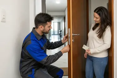 Chaveiro utilizando ferramentas para abrir uma porta em Itajaí.